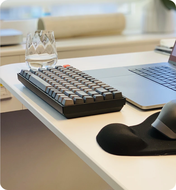 Keyboard on desk